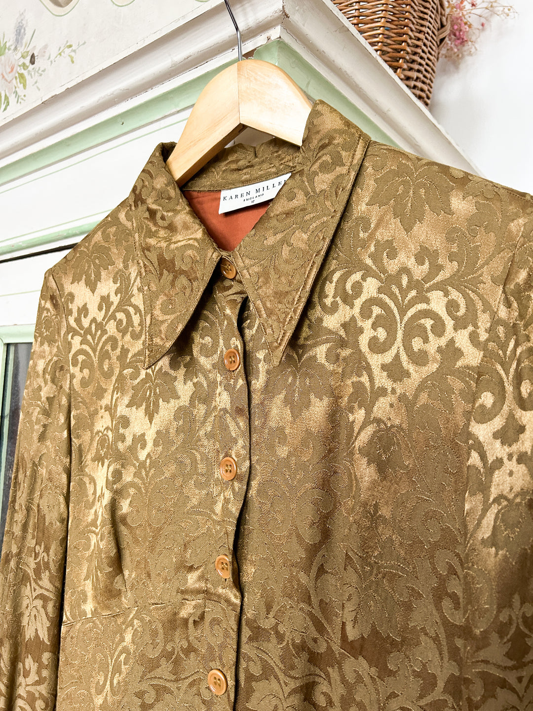 Raphael 90s Damask Gold Tunic Shirt