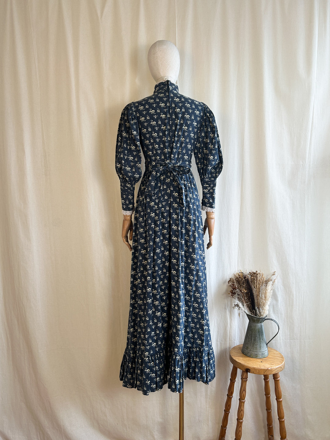 Divine Holy Grail Rare 70s Laura Ashley Cotton Prairie Maxi Dress