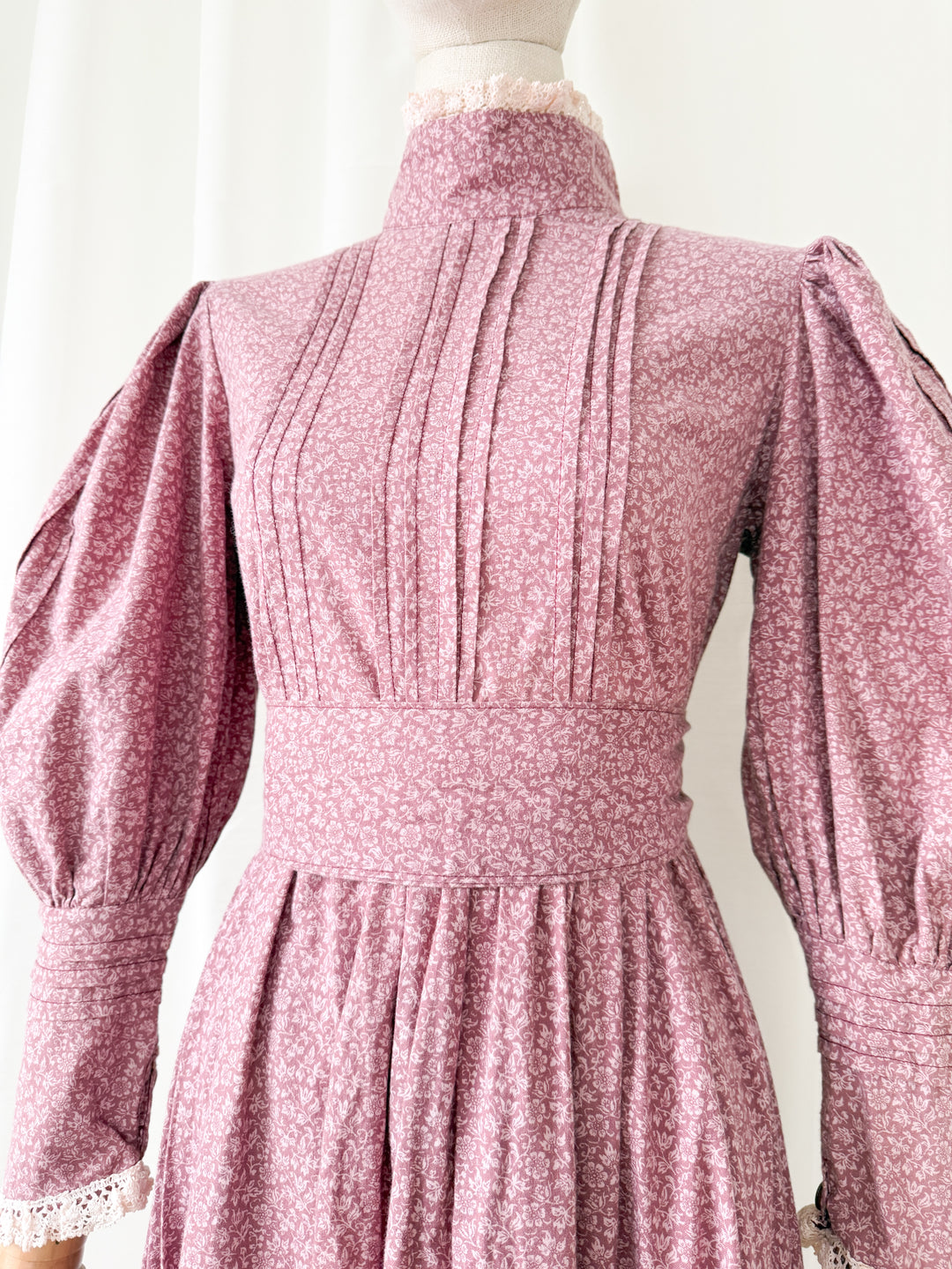 Rare Precious Vintage 1970s Laura Ashley Made in Wales Cotton Maxi Dress