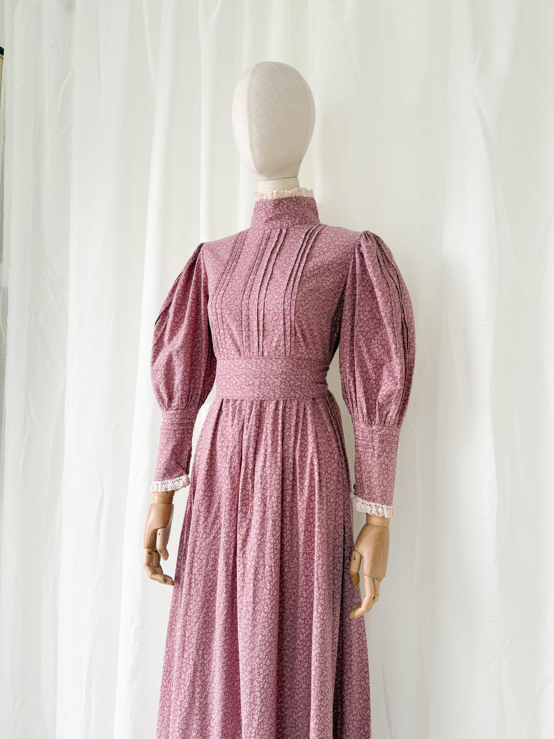 Rare Precious Vintage 1970s Laura Ashley Made in Wales Cotton Maxi Dress