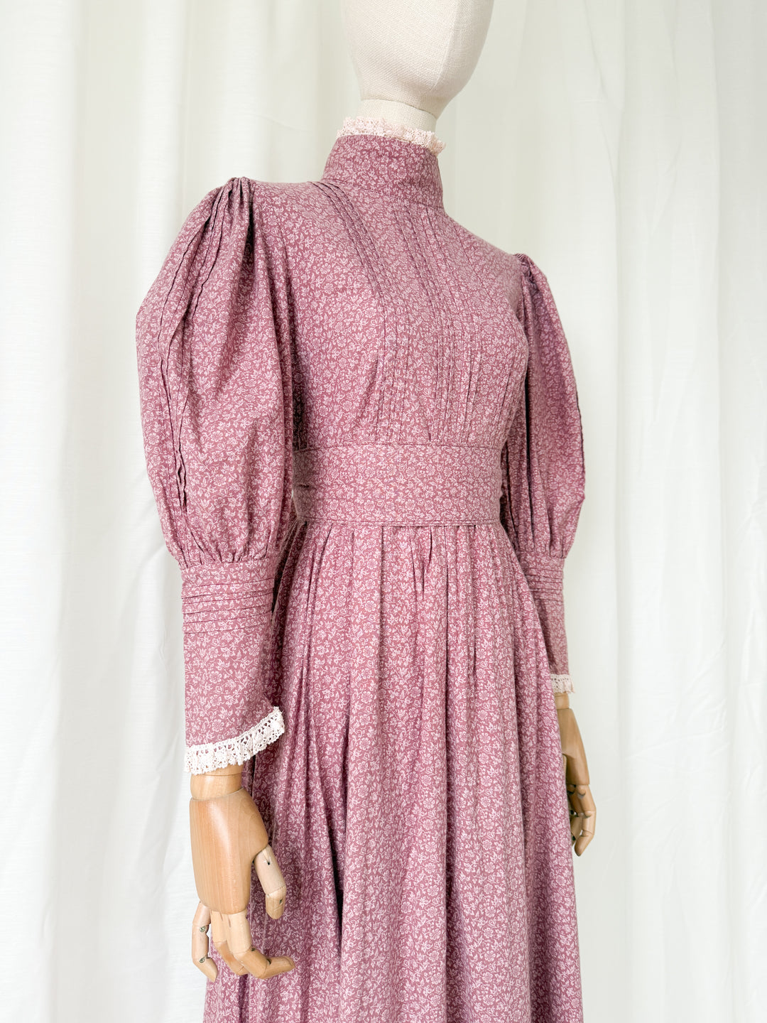 Rare Precious Vintage 1970s Laura Ashley Made in Wales Cotton Maxi Dress