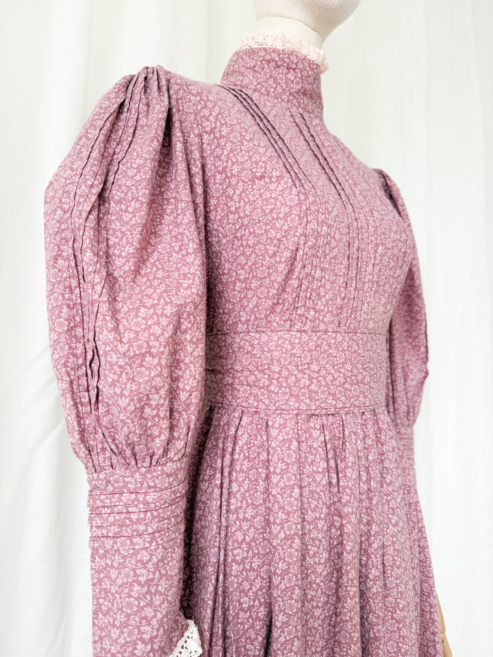 Rare Precious Vintage 1970s Laura Ashley Made in Wales Cotton Maxi Dress