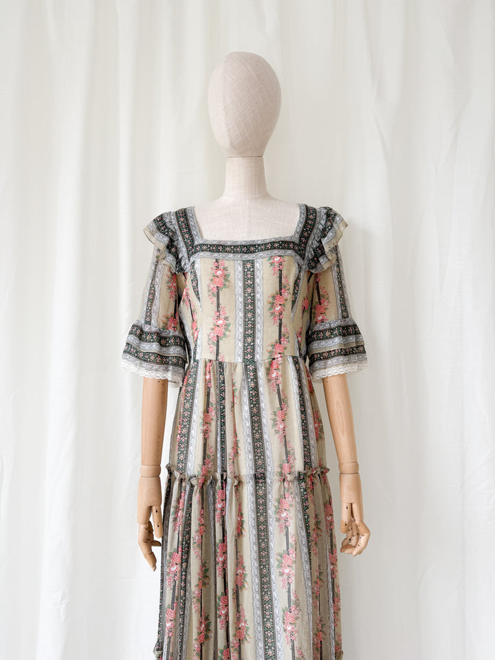 Divine Rare 1970s Kati Cotton Maxi Dress