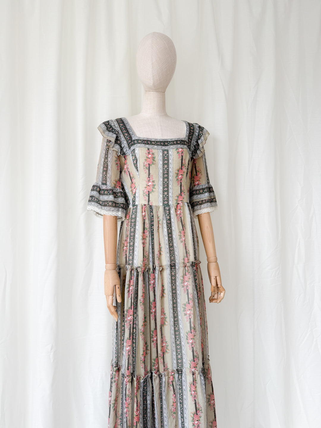 Divine Rare 1970s Kati Cotton Maxi Dress