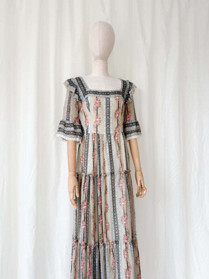 Divine Rare 1970s Kati Cotton Maxi Dress