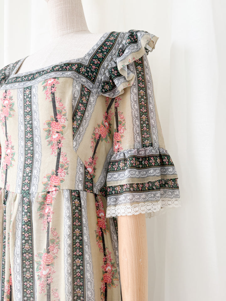 Divine Rare 1970s Kati Cotton Maxi Dress