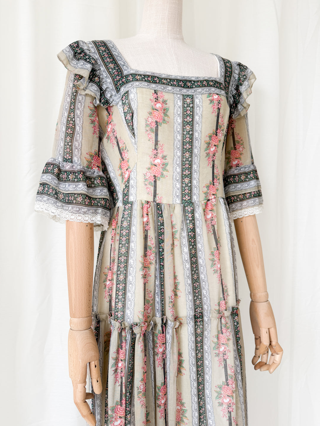 Divine Rare 1970s Kati Cotton Maxi Dress