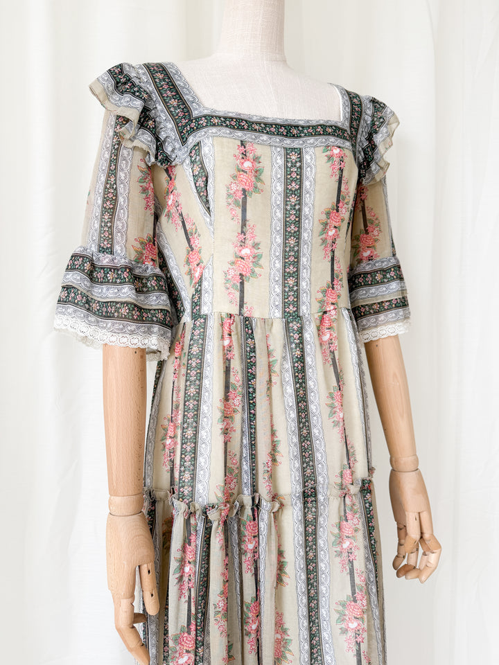 Divine Rare 1970s Kati Cotton Maxi Dress