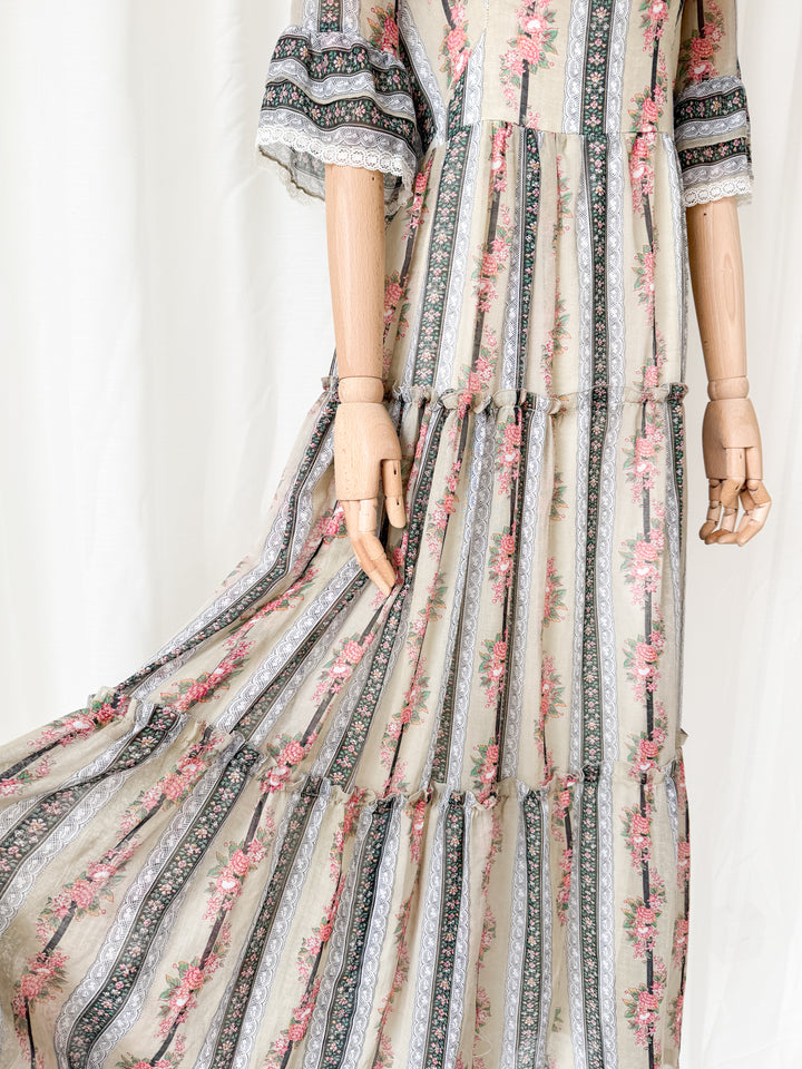 Divine Rare 1970s Kati Cotton Maxi Dress