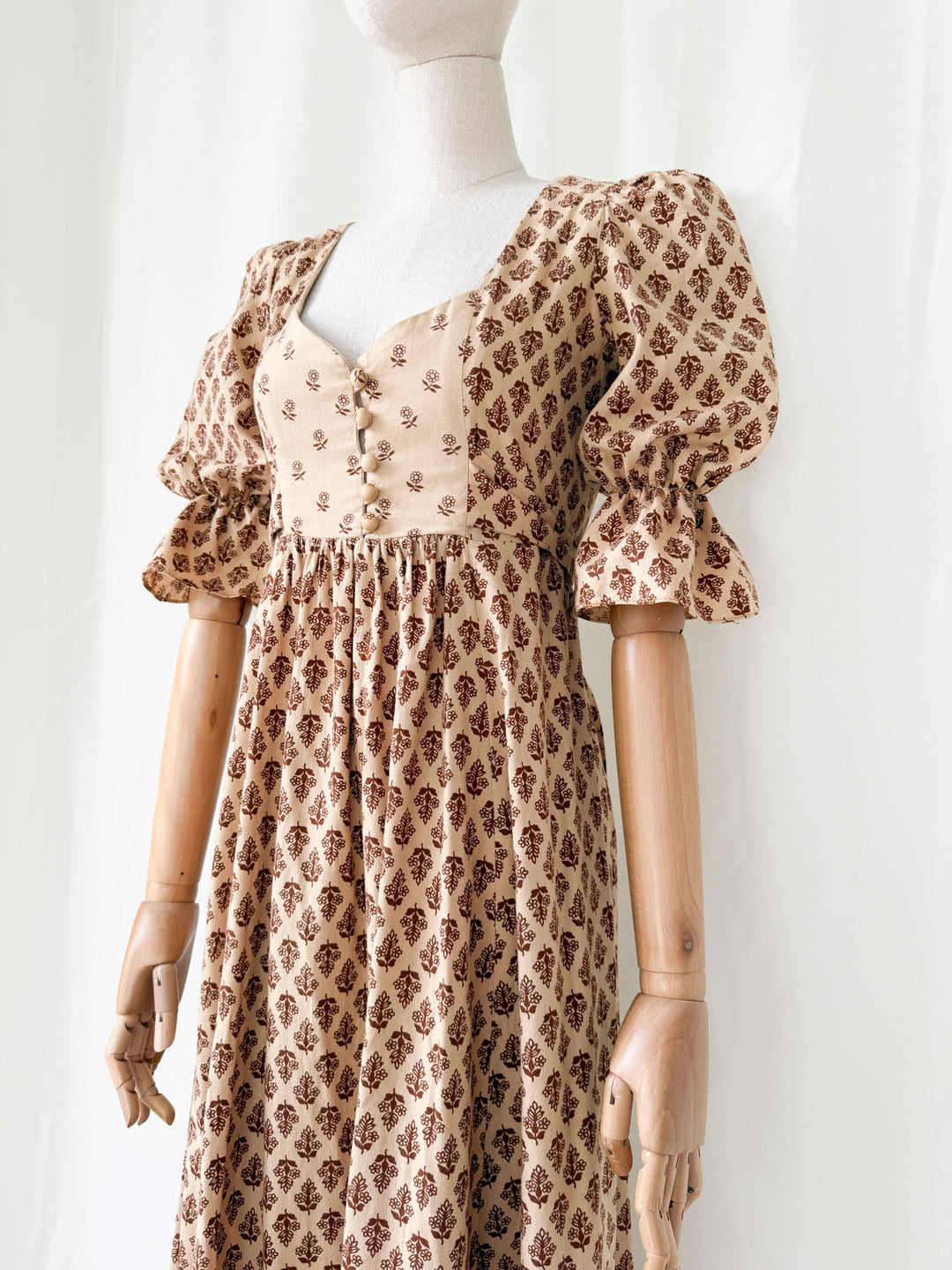 Holy Grail Rare Divine 1970s Bohemian Cotton Maxi Dress by Earlybird