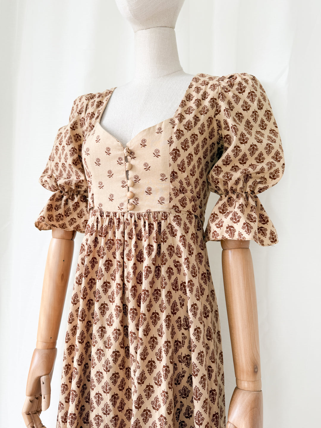 Holy Grail Rare Divine 1970s Bohemian Cotton Maxi Dress by Earlybird