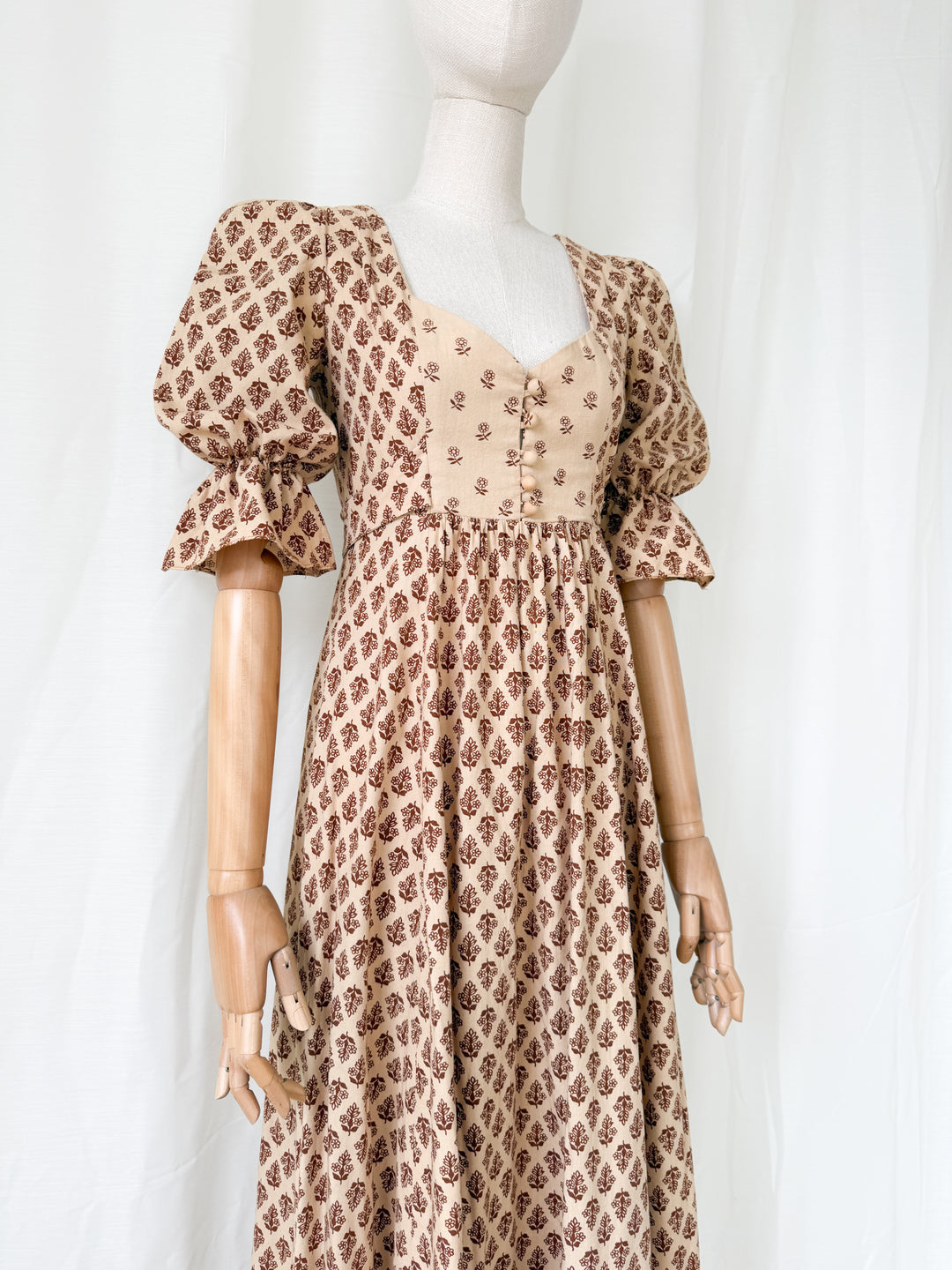 Holy Grail Rare Divine 1970s Bohemian Cotton Maxi Dress by Earlybird