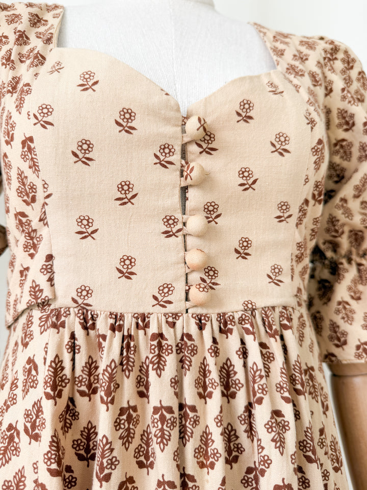 Holy Grail Rare Divine 1970s Bohemian Cotton Maxi Dress by Earlybird