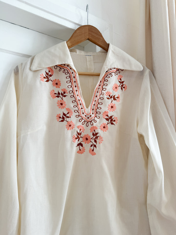 Gorgeous 70s Embroidered Bohemian Top