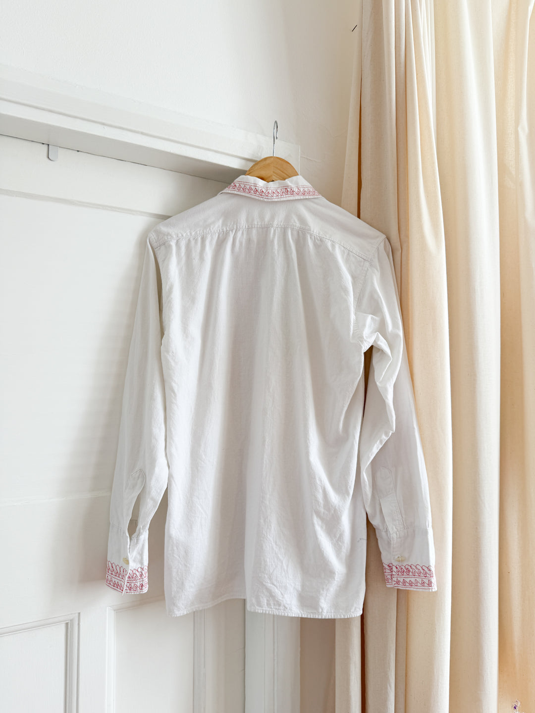 Stunning 70s Heavy Cotton Embroidered Bohemian Shacket
