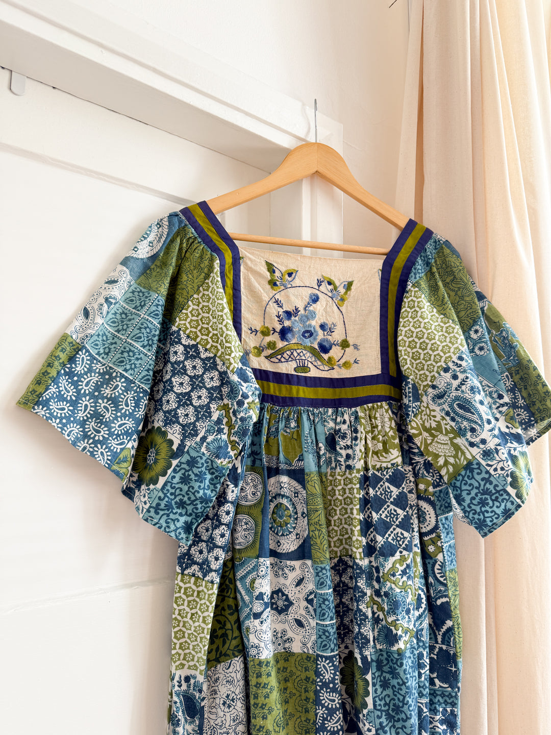 Insane 70s Bohemian Patchwork Smock Tunic