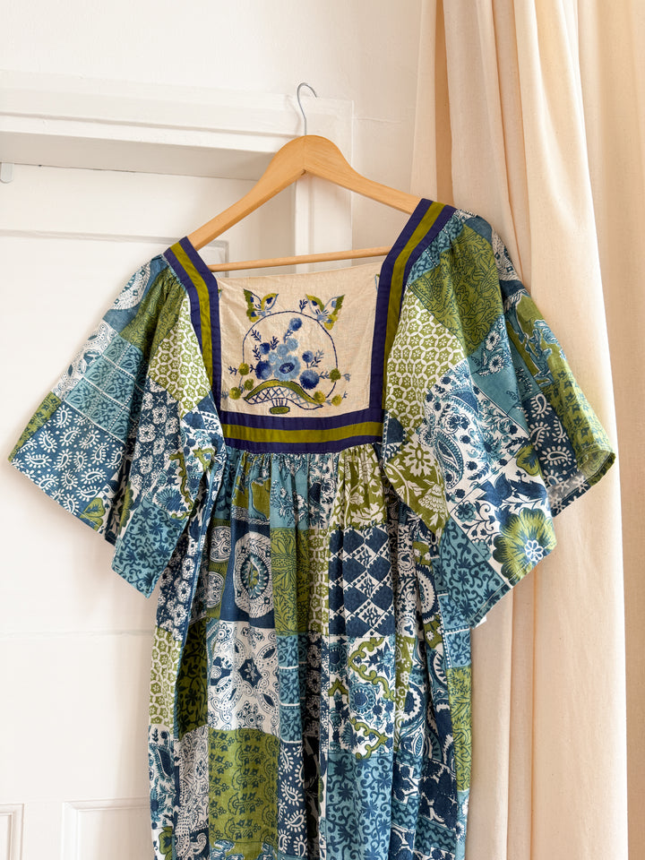 Insane 70s Bohemian Patchwork Smock Tunic