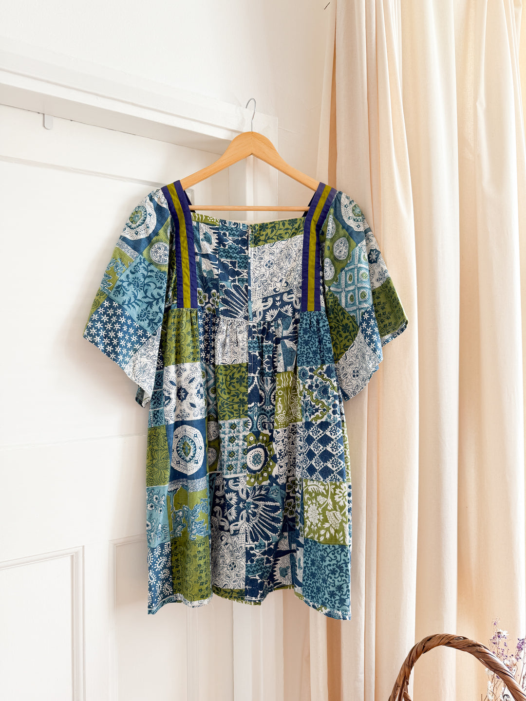 Insane 70s Bohemian Patchwork Smock Tunic