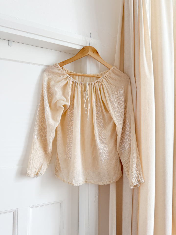 Beautiful Rare 70s Bohemian Cheesecloth Blouse