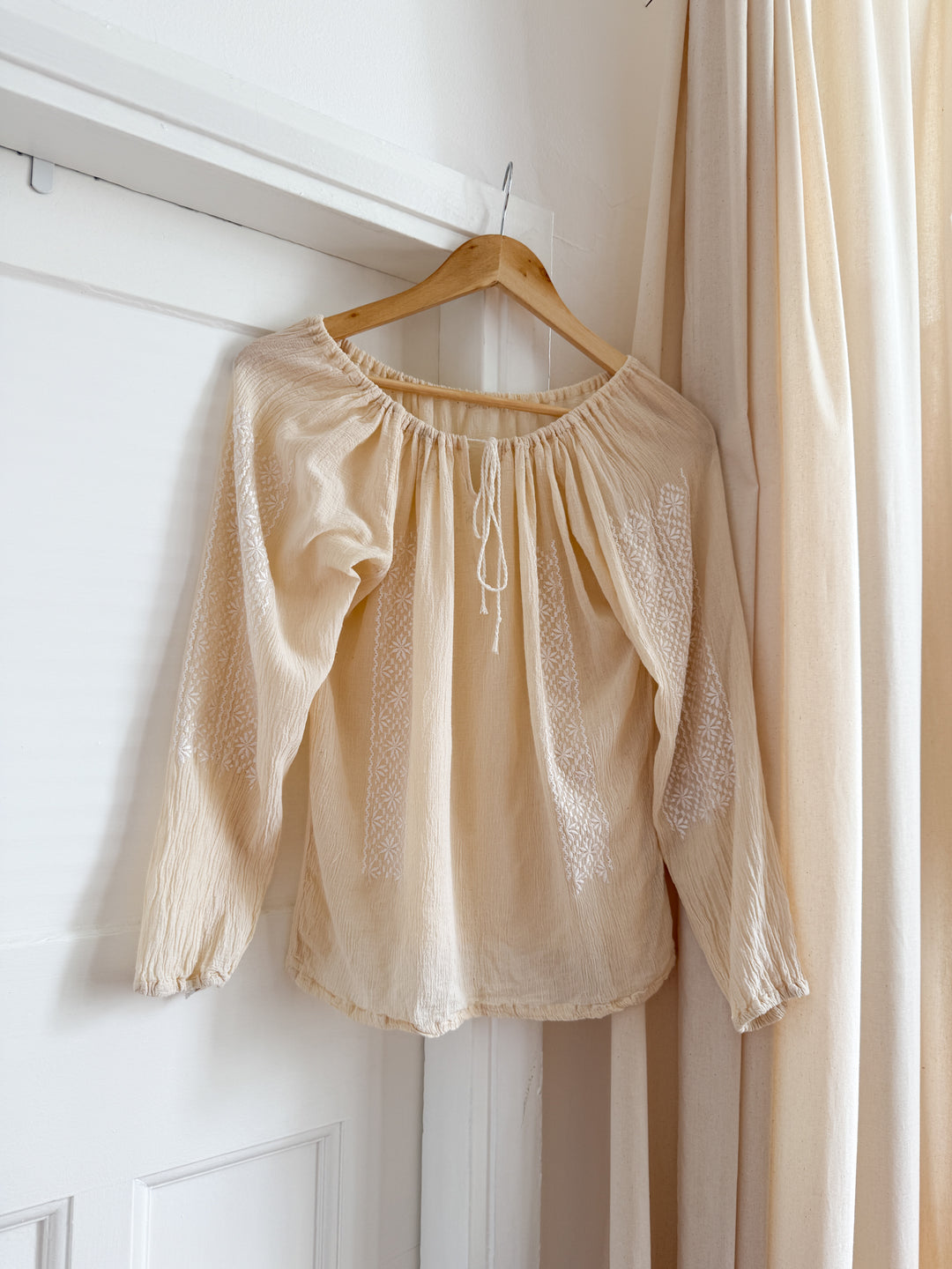 Beautiful Rare 70s Bohemian Cheesecloth Blouse