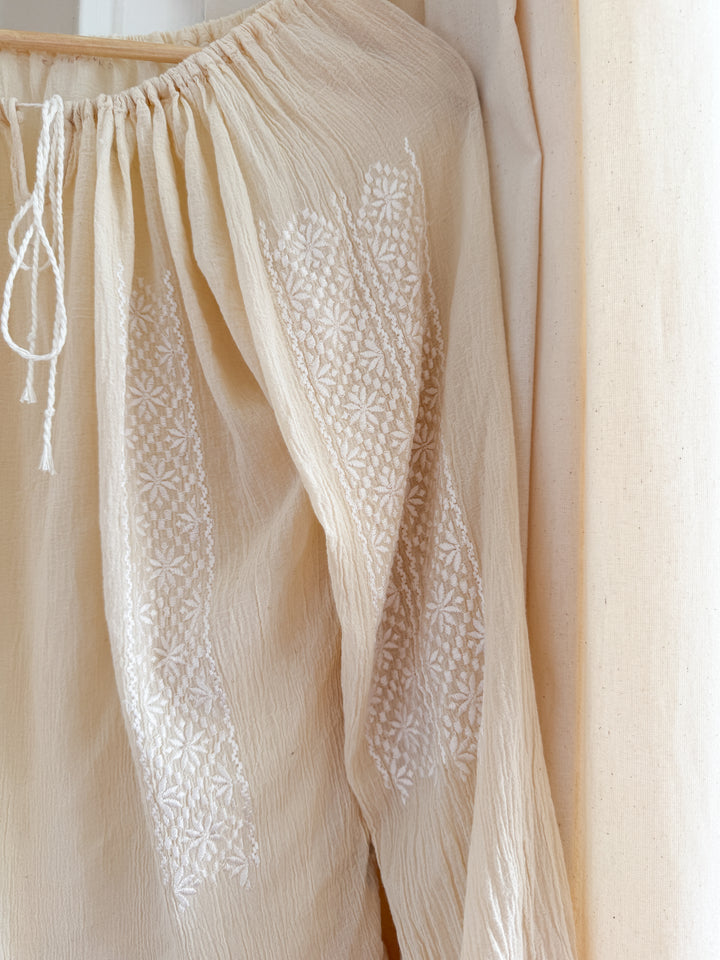 Beautiful Rare 70s Bohemian Cheesecloth Blouse