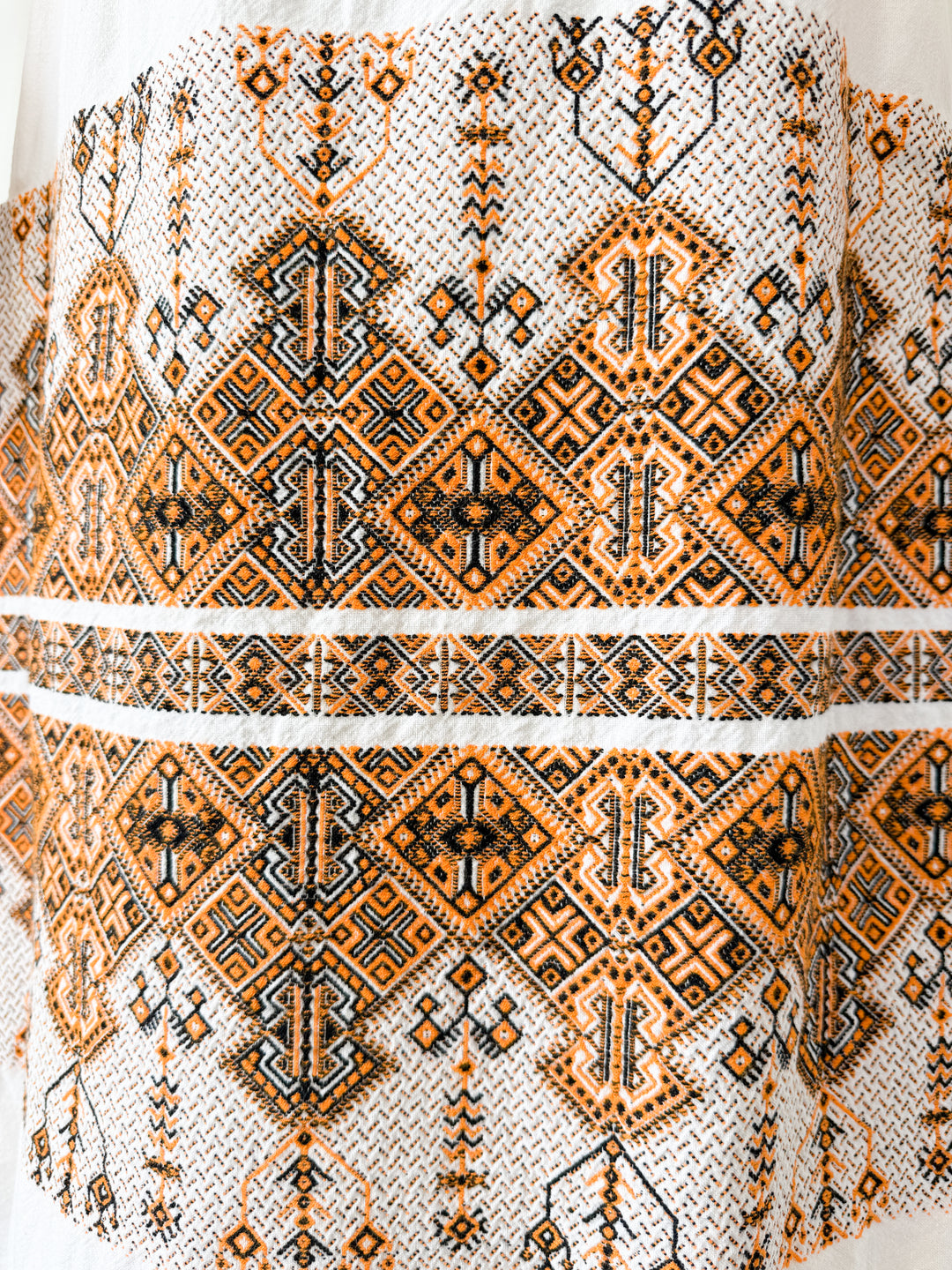 Precious Rare 1970s Greek Embroidered Heavy Cotton Maxi Dress