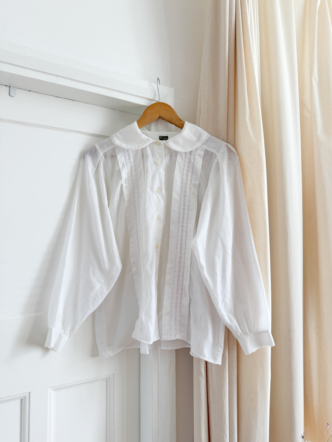 Sweet 70s Penny Collar Cotton Blouse