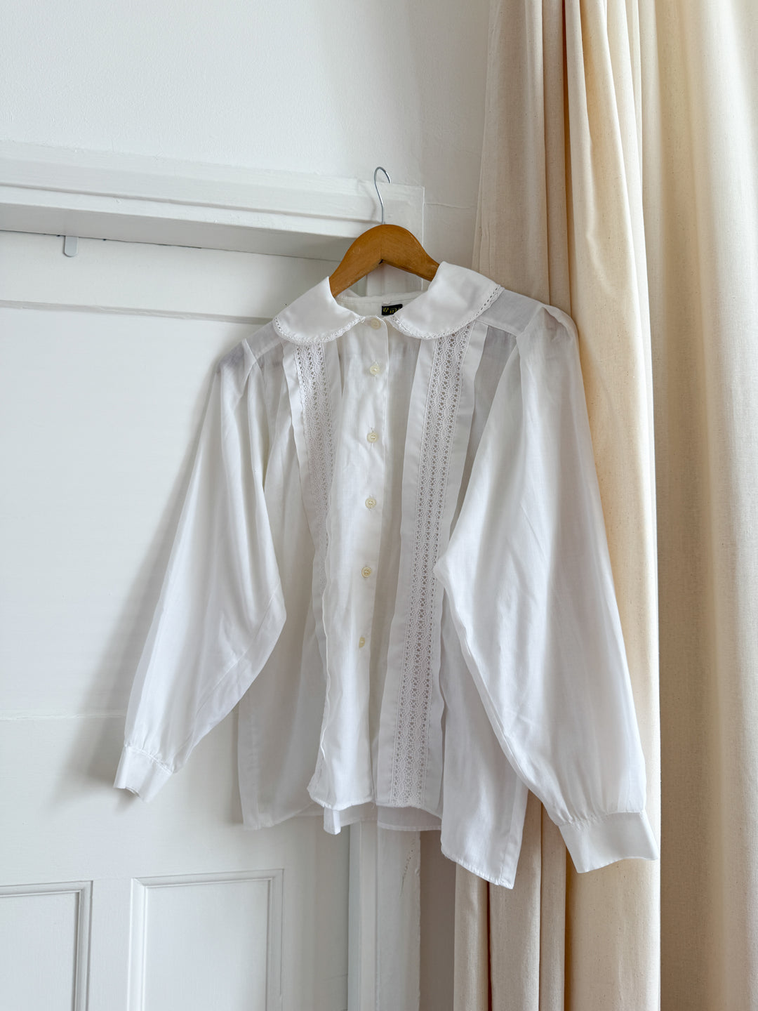 Sweet 70s Penny Collar Cotton Blouse