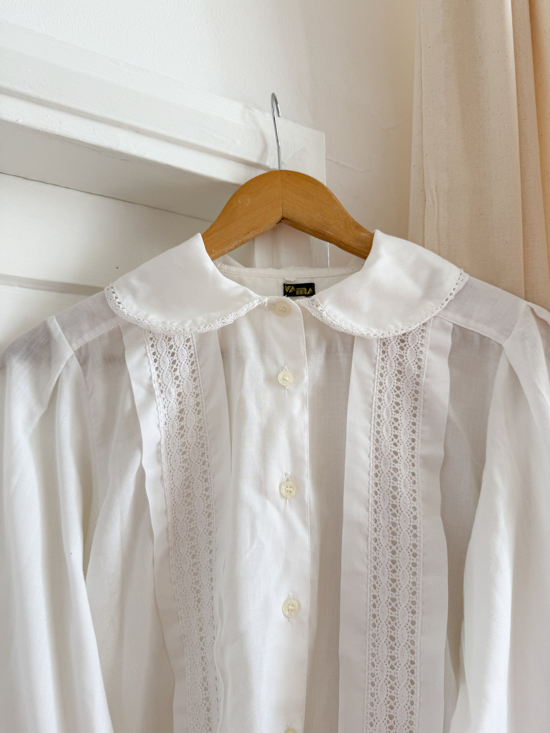 Sweet 70s Penny Collar Cotton Blouse