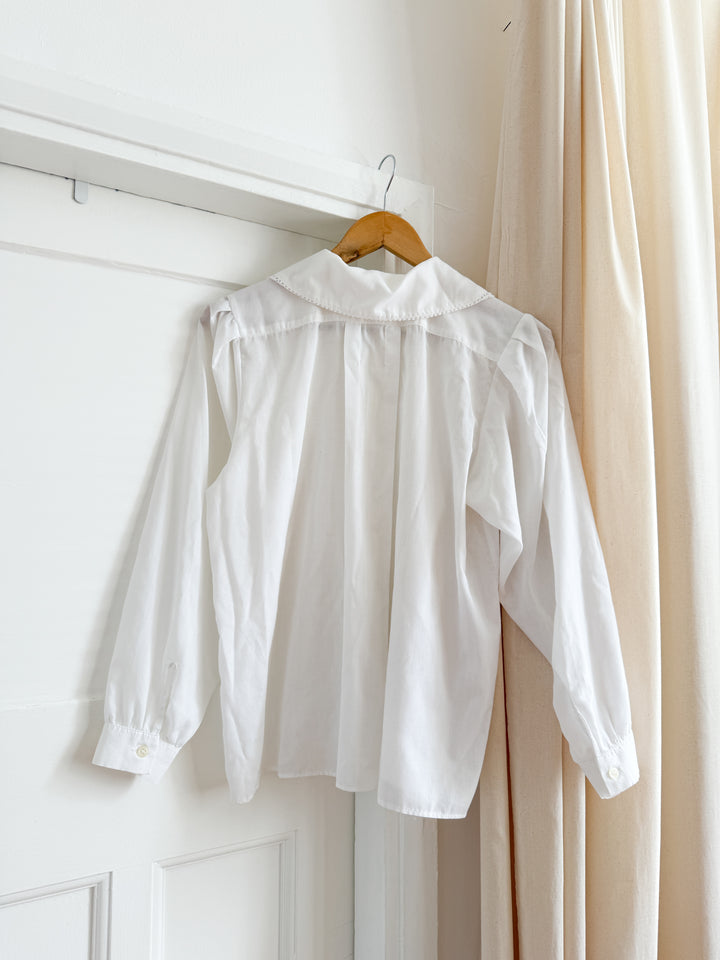 Sweet 70s Penny Collar Cotton Blouse