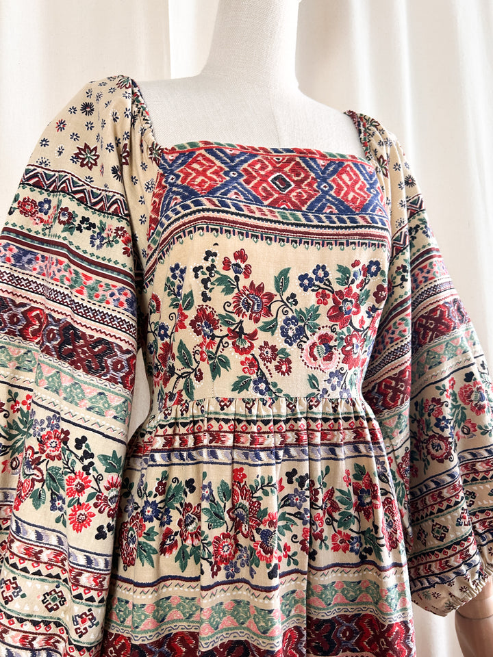 Insanely Beautiful Rare Gilead 1970s Cotton Bohemian Dream Dress