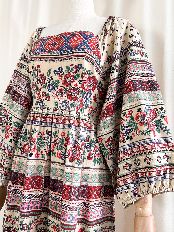 Insanely Beautiful Rare Gilead 1970s Cotton Bohemian Dream Dress