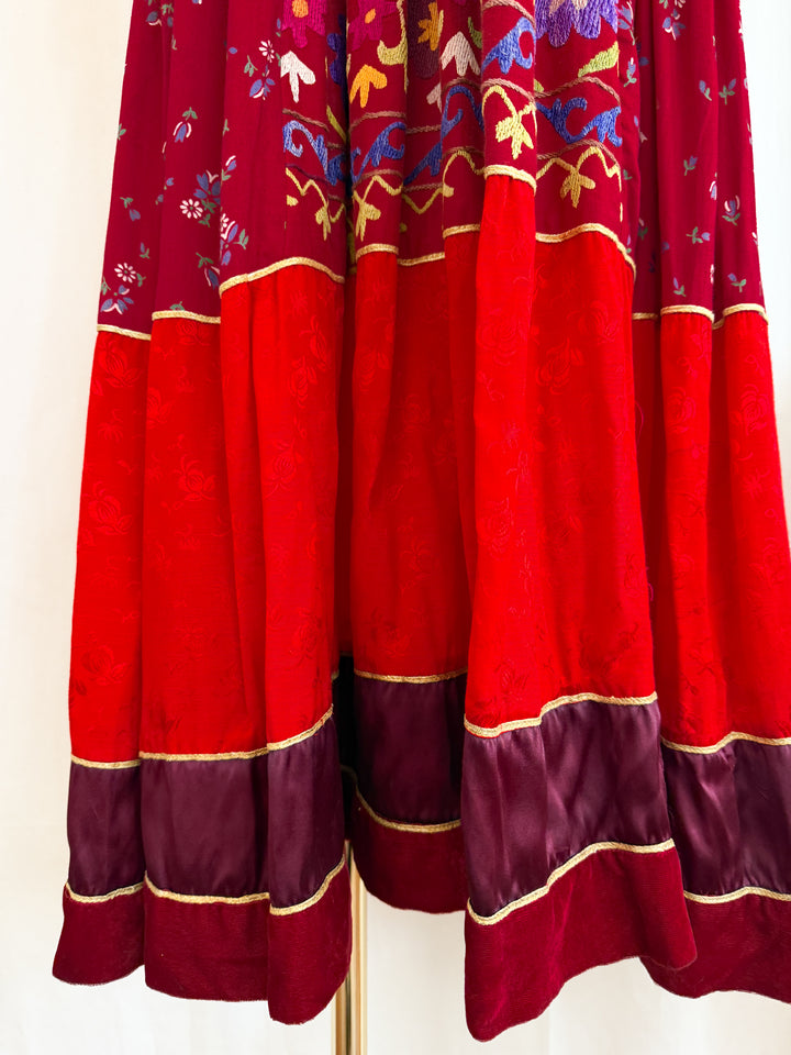 Incredible Purely Magical Holy Grail Rare 1970s Velvet Silk Afghan Dress by Margaret Kimber