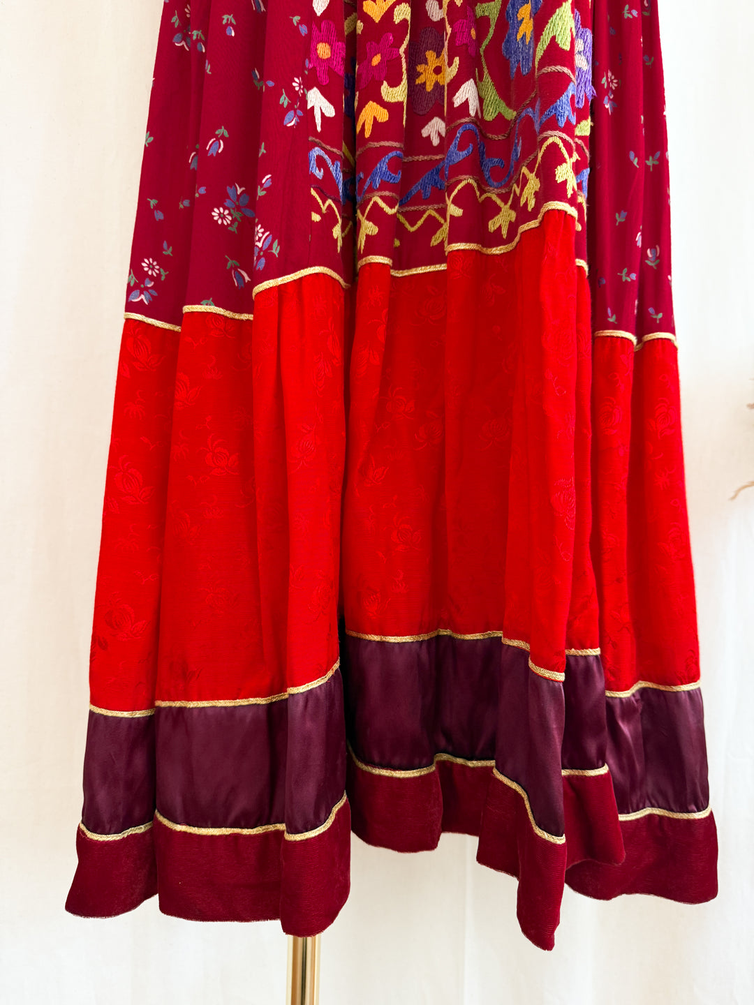 Incredible Purely Magical Holy Grail Rare 1970s Velvet Silk Afghan Dress by Margaret Kimber