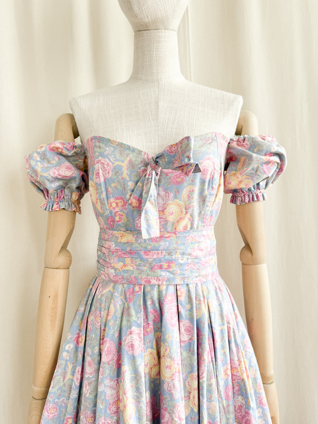 Holy Grail Rare Early 80s Laura Ashley Made in Carno Cotton Bo Peep Dress