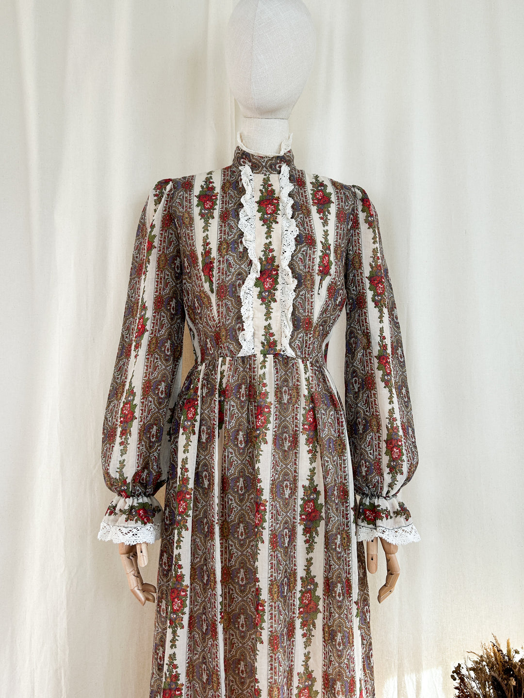 Heavenly Rare 70s Cotton Dollyrockers Prairie Dress