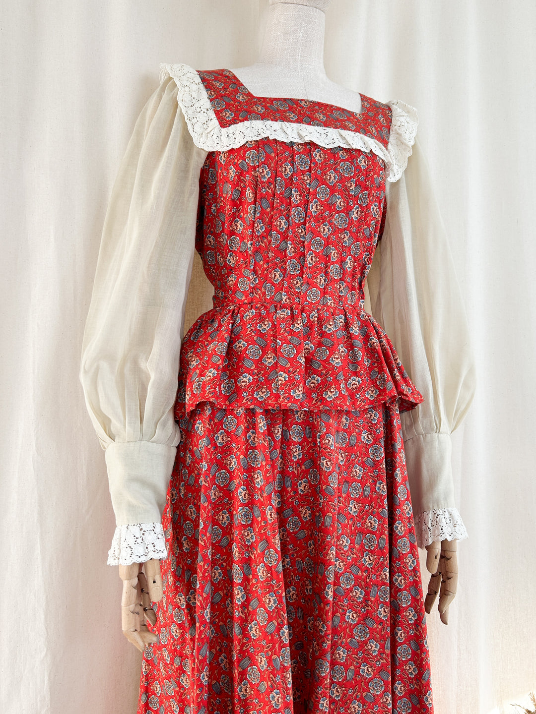 Incredible Precious 70s Samuel Sherman Cotton Prairie Dress