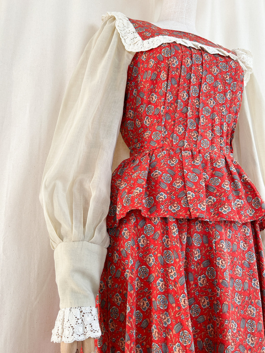 Incredible Precious 70s Samuel Sherman Cotton Prairie Dress