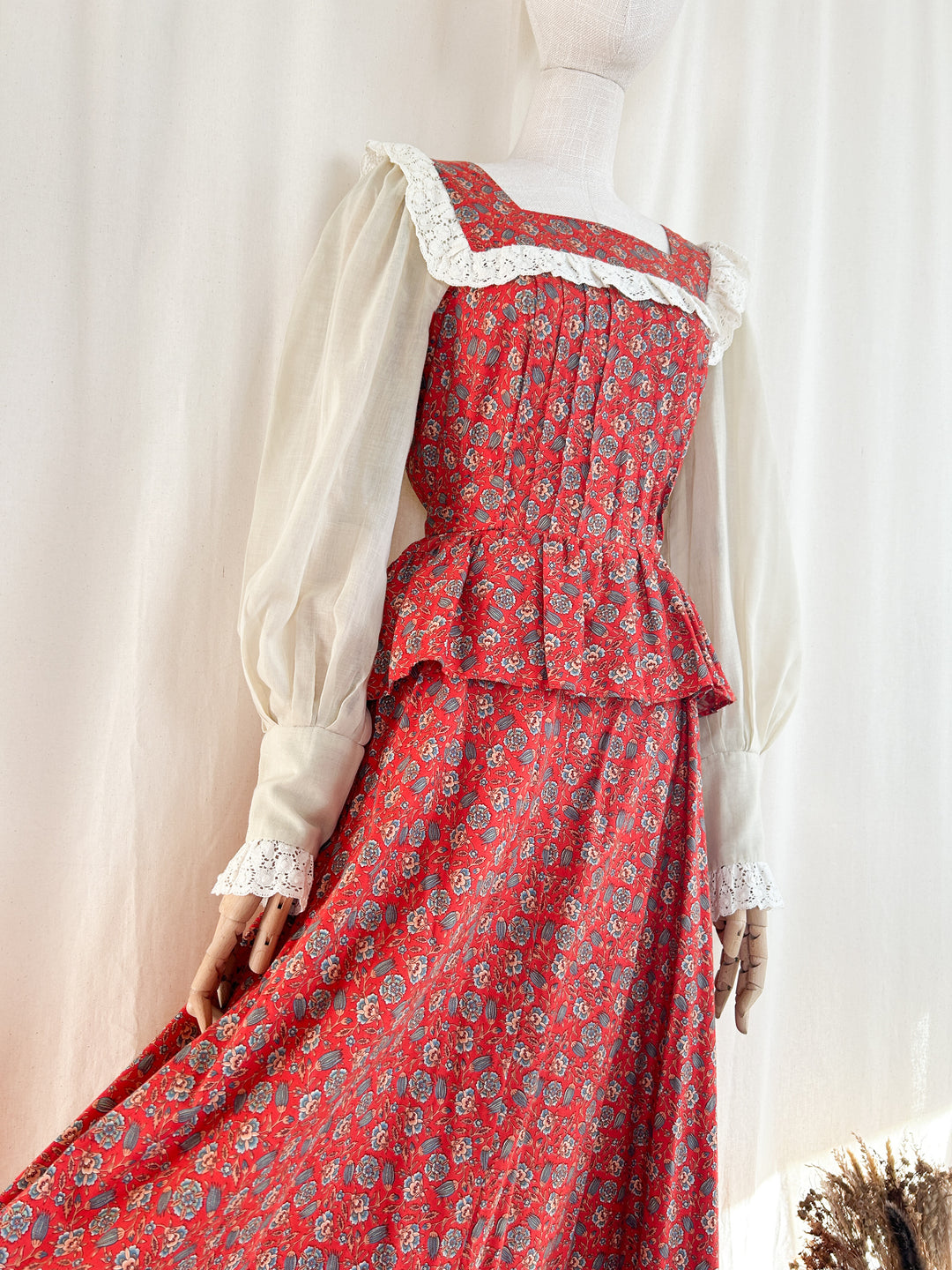 Incredible Precious 70s Samuel Sherman Cotton Prairie Dress