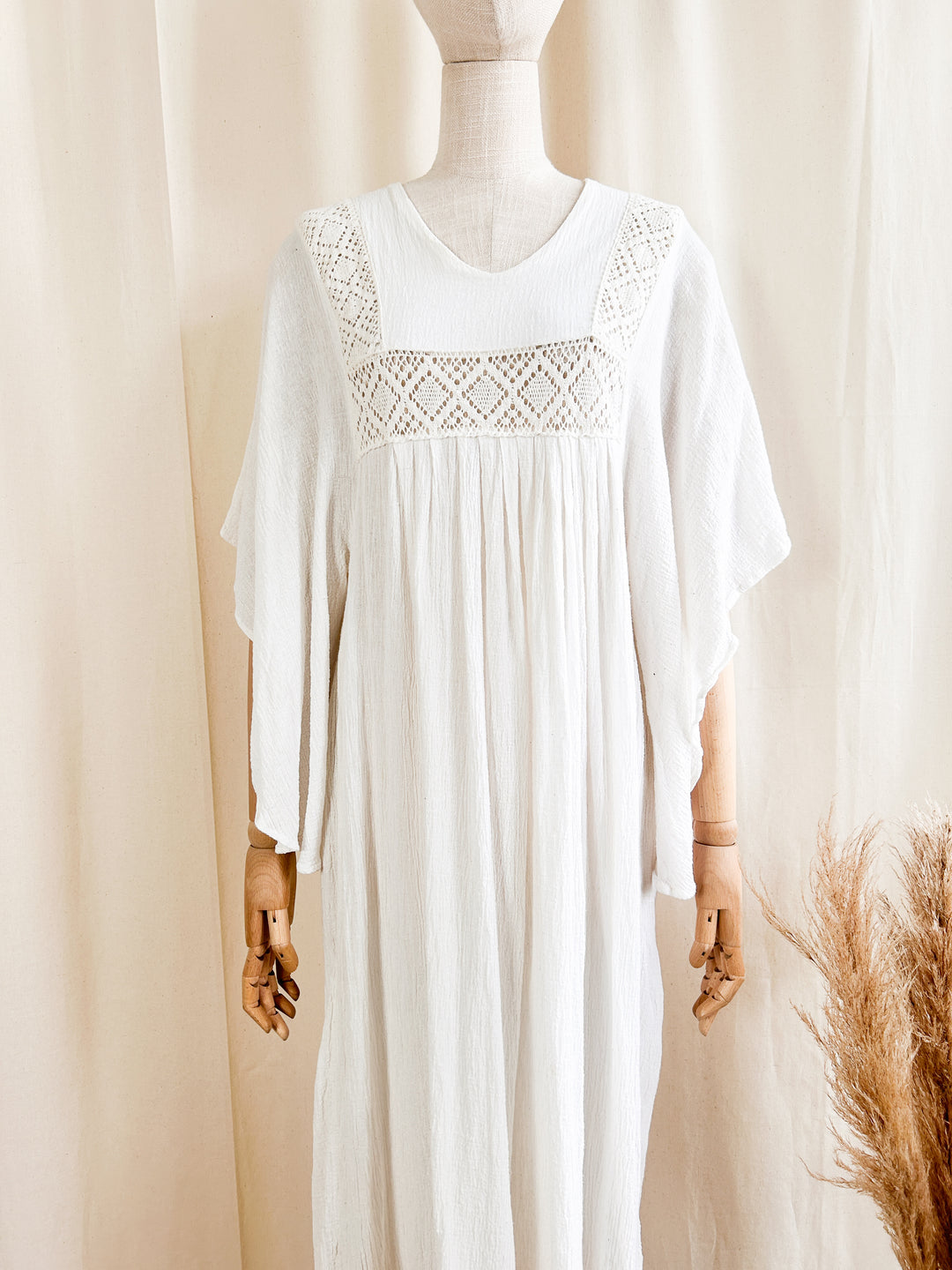 Divine Rare 1970s Cheesecloth Bohemian Dream Dress