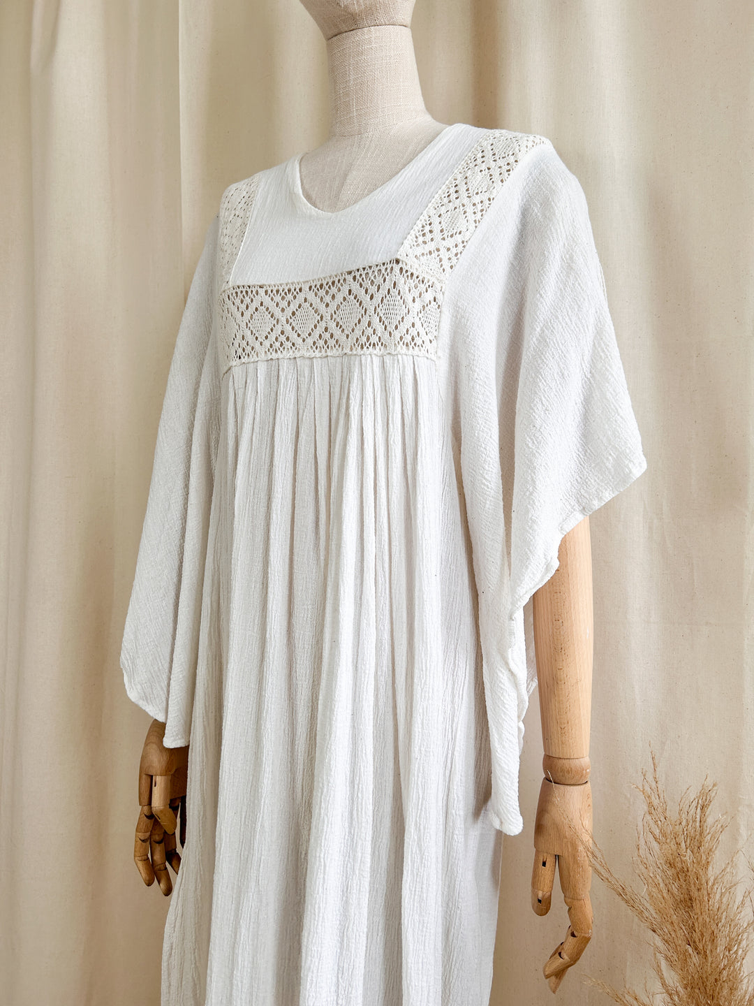 Divine Rare 1970s Cheesecloth Bohemian Dream Dress