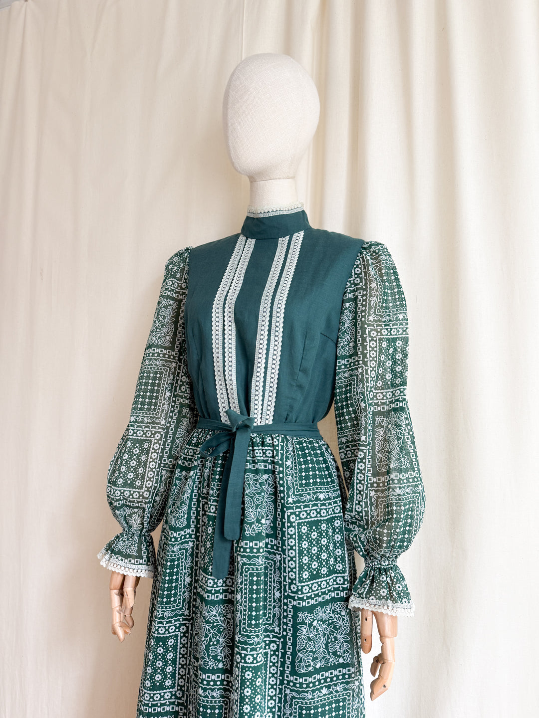 Beautiful 1970s Bandana Print Cotton Maxi Dress