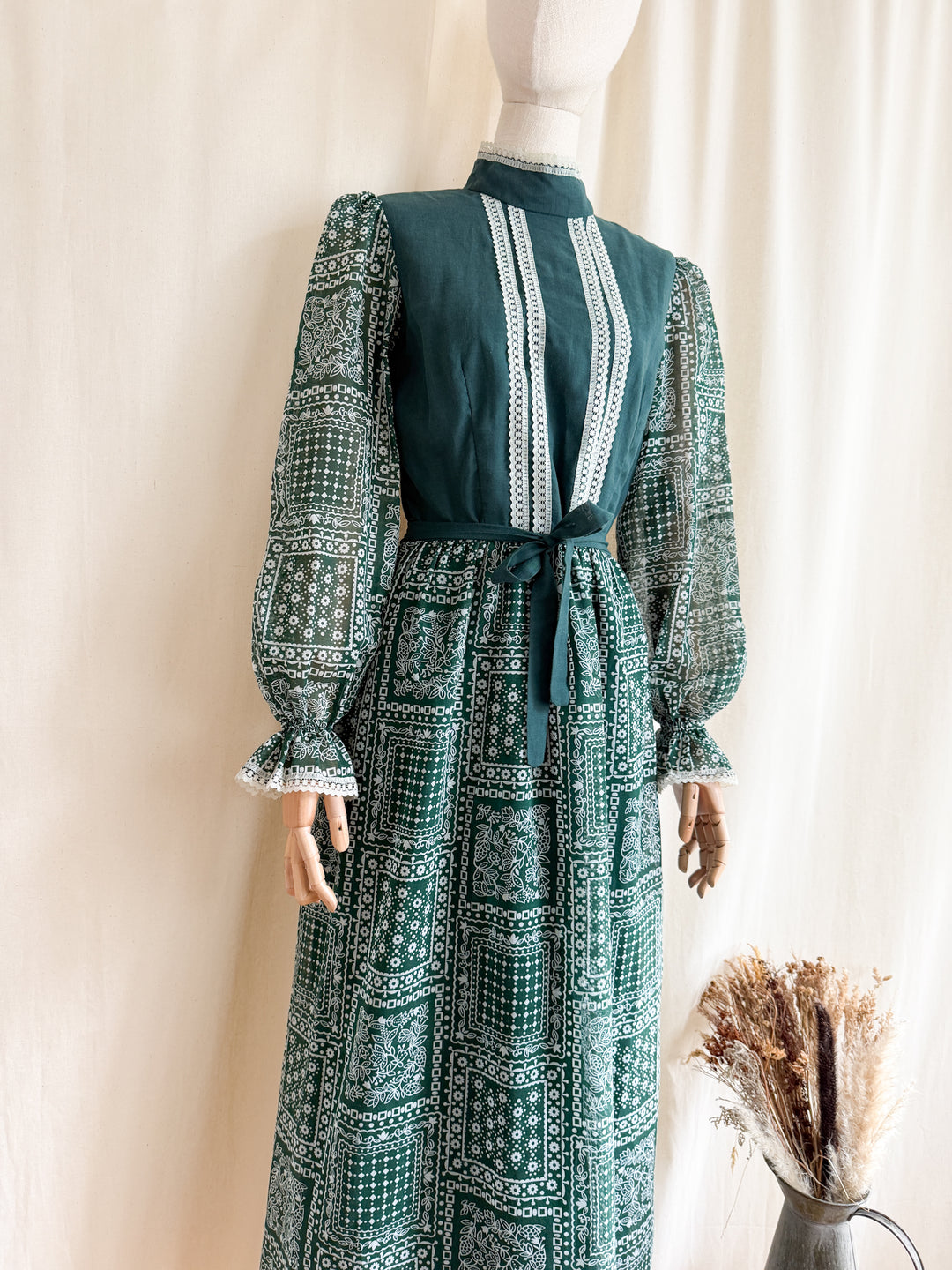 Beautiful 1970s Bandana Print Cotton Maxi Dress