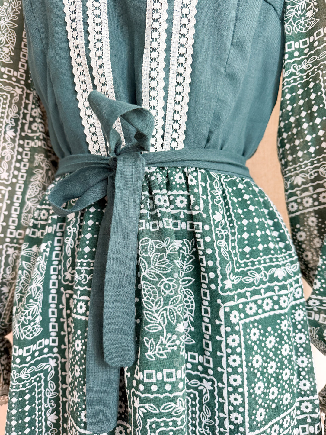 Beautiful 1970s Bandana Print Cotton Maxi Dress