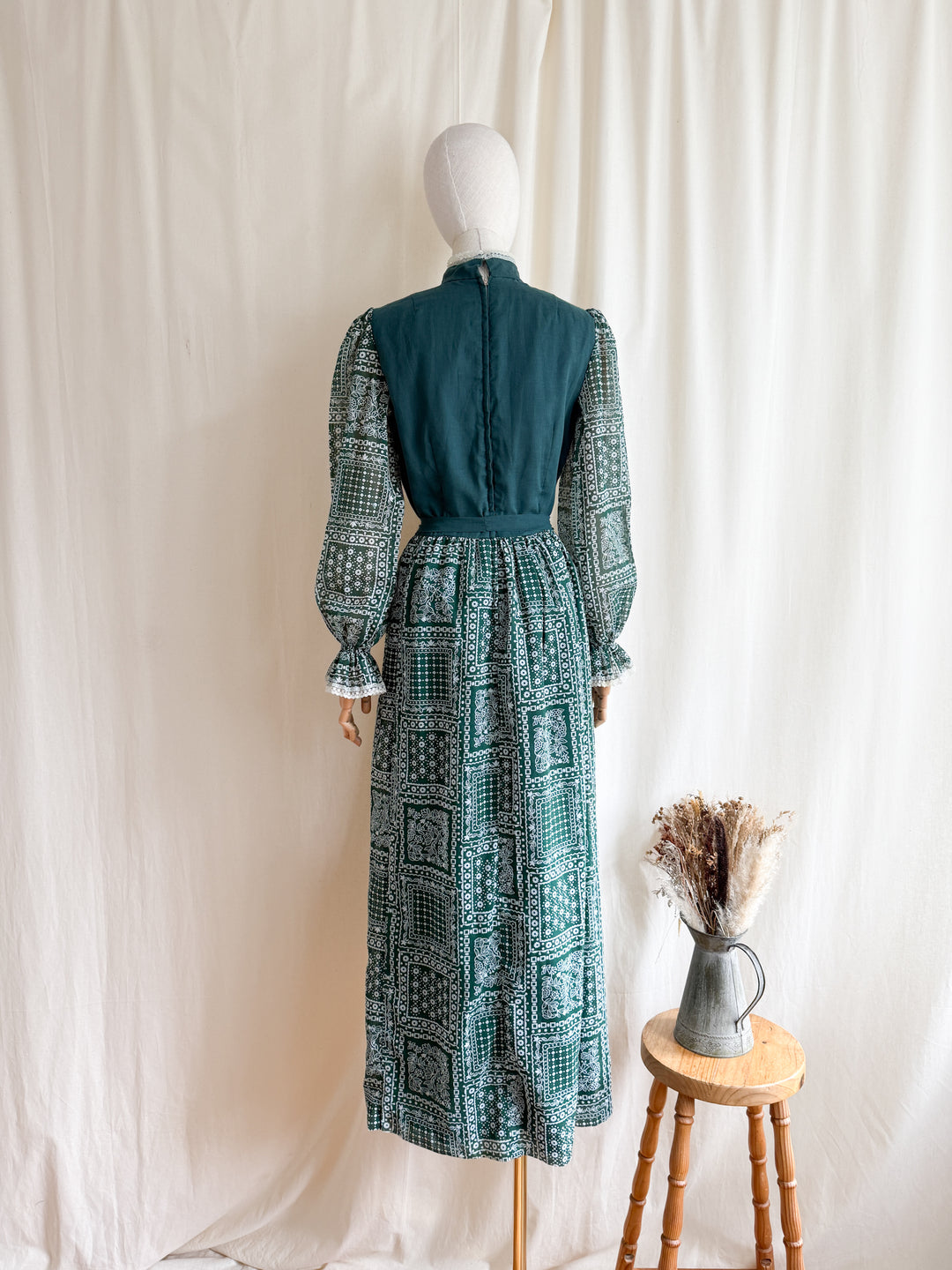 Beautiful 1970s Bandana Print Cotton Maxi Dress