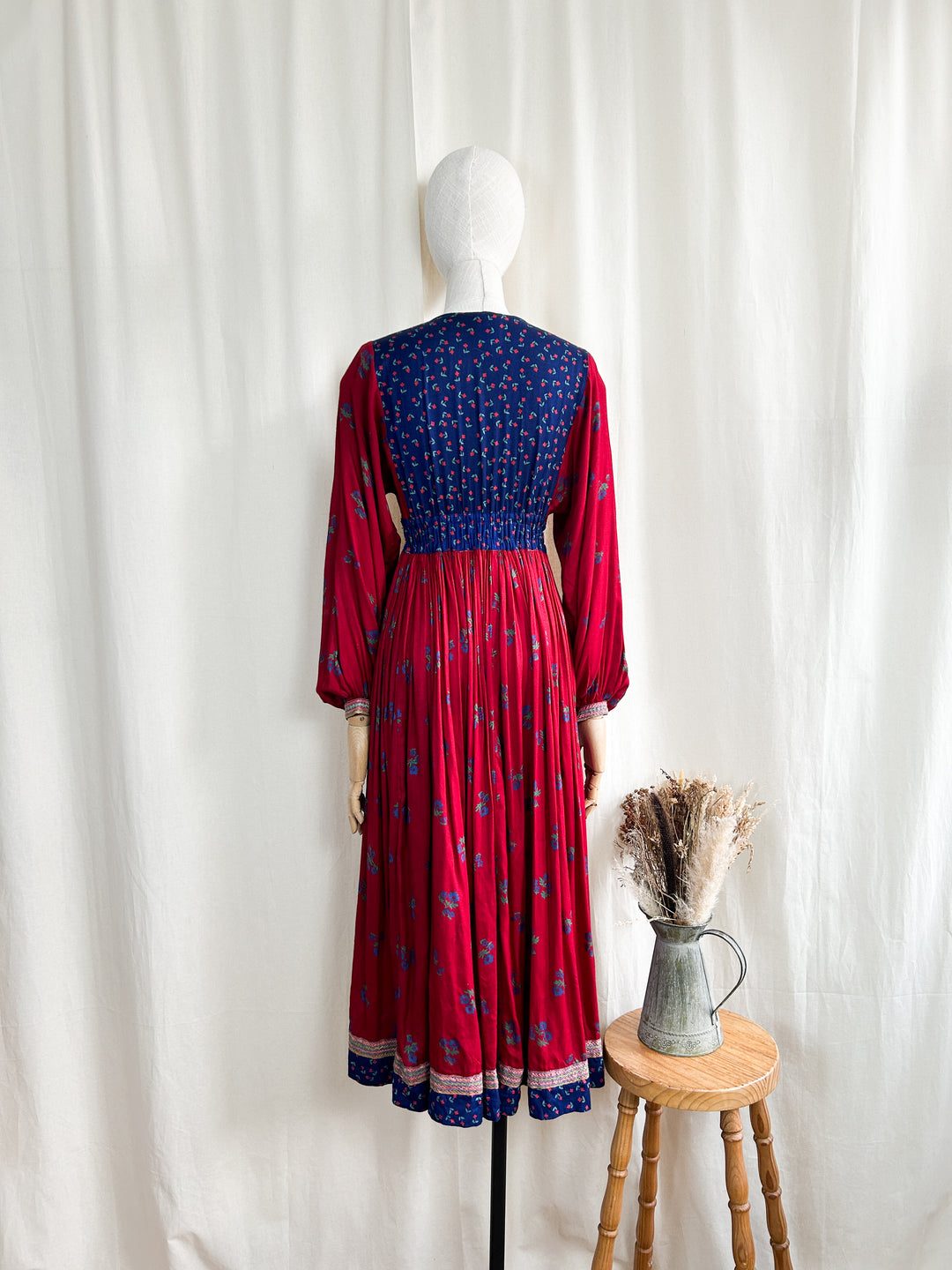 Beautiful Rare 70s cotton Monsoon Afghan Dress