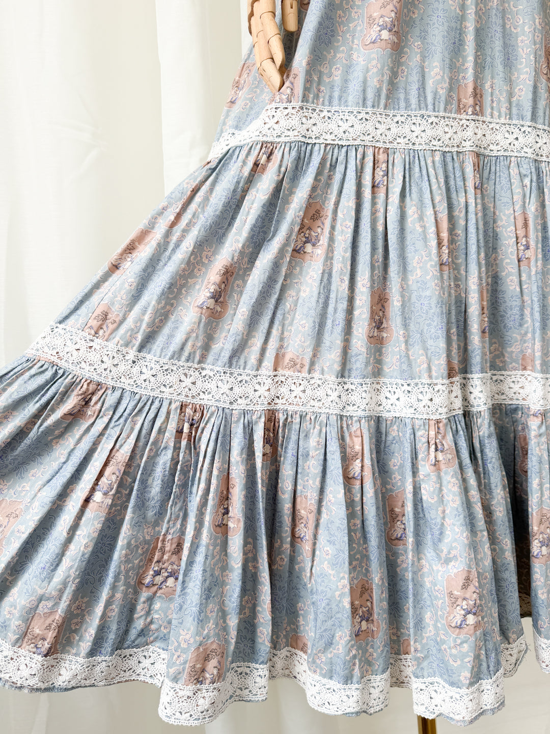 Angelic Rare Precious 1970s Vivien Smith Cotton Maxi Dress