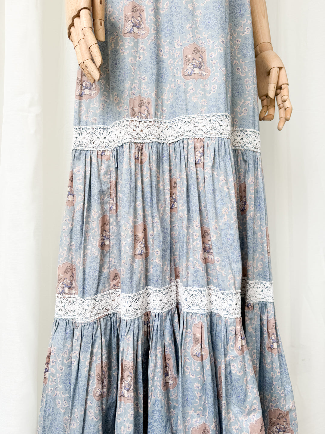 Angelic Rare Precious 1970s Vivien Smith Cotton Maxi Dress