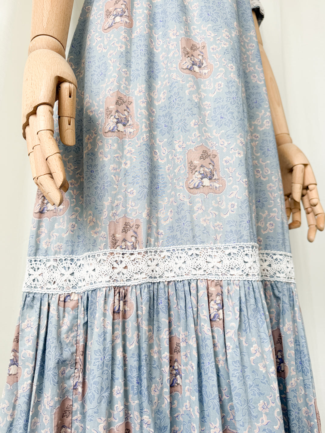 Angelic Rare Precious 1970s Vivien Smith Cotton Maxi Dress