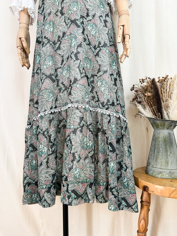 Beautiful Rare Layered Sleeve Cotton Dream Dress by Pat Farrell